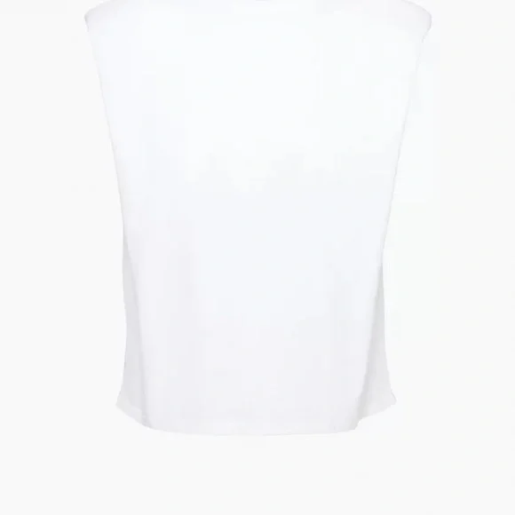 Aritizia white t-shirt with shoulder pads. Sold out online in medium! Worn once - Picture 5 of 6